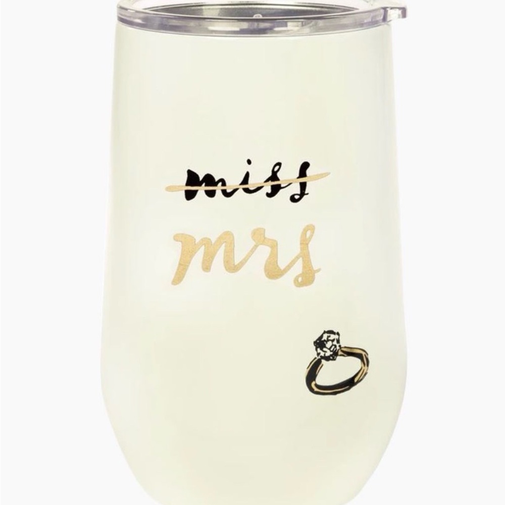 Kate Spade Miss To Mrs Stemless Wine Tumbler - Bride